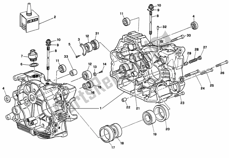 Wszystkie części do Skrzynia Korbowa Fmm> 001274 Ducati Supersport 750 SS 1995